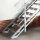 Escalier extérieur Hollywood WPC avec palier et 1 rampe - 100cm, 95-112cm (4 marches + palier), Anthracite