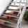 Escalier extérieur Hollywood WPC avec palier et 1 rampe - 100cm, 95-112cm (4 marches + palier), Anthracite