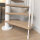 Escalier colimaçon C20 - 160cm, 231 - 253cm (10 marches + palier), peint blanc, noyer
