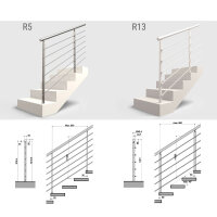Escalier sur mesure L20 - édition exclusive en bois brossé & huilé